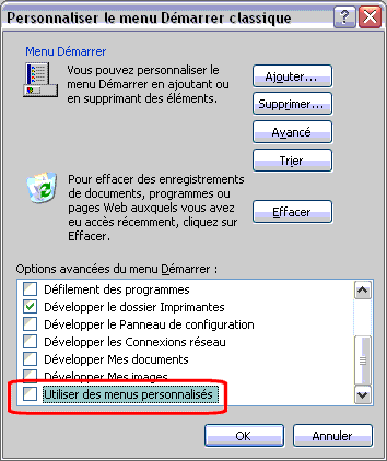 Personnaliser le Menu Démarrer de Windows