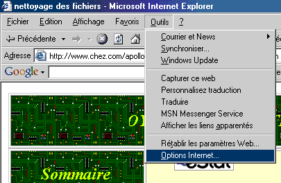Options d'Internet Explorer